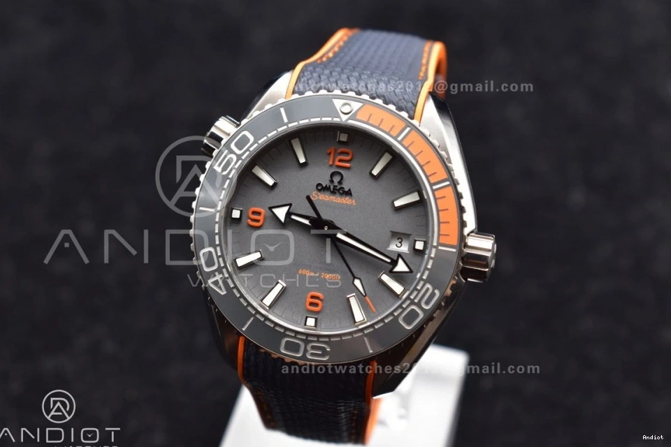 SS Nylon Dial Planet V 43.5mm Best A8900 Super Strap Clone Gray Bezel on 1010 Orange Black Ocean ModernLook VSF 1:1 Edition 0719